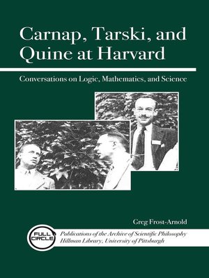 cover image of Carnap, Tarski, and Quine at Harvard